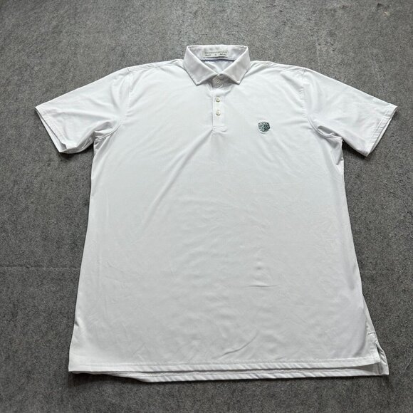 Holderness & Bourne Polo Shirt Men XL White Solid Anderson Tailored Performance - Picture 1 of 14